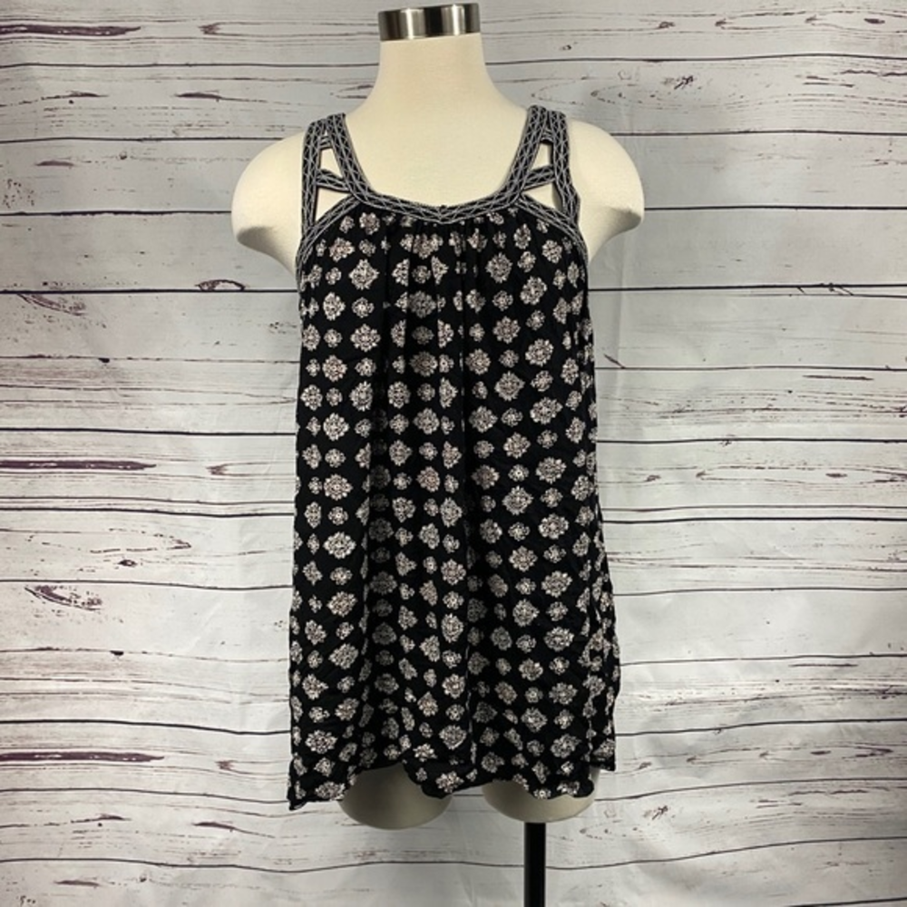 American Eagle Black Printed Dress